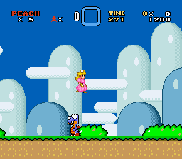 Princess Peach in Super Mario World Screenshot 1